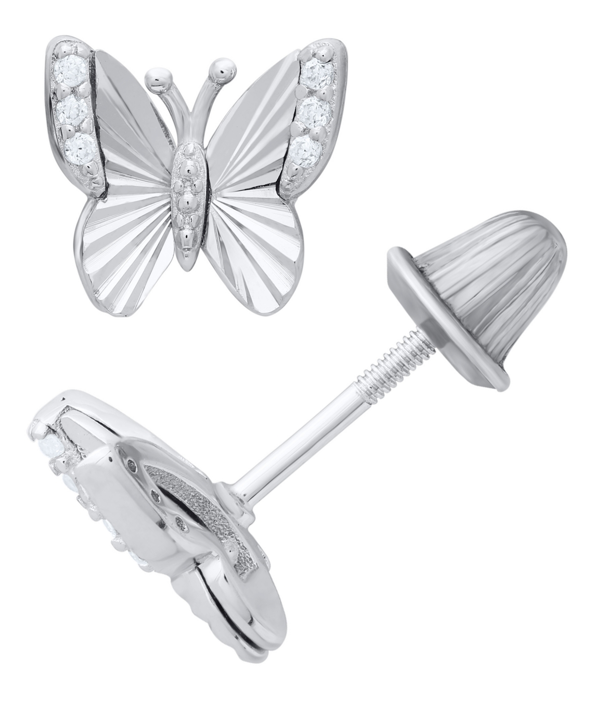 Macy's Kids' Butterfly Earrings in Sterling Silver