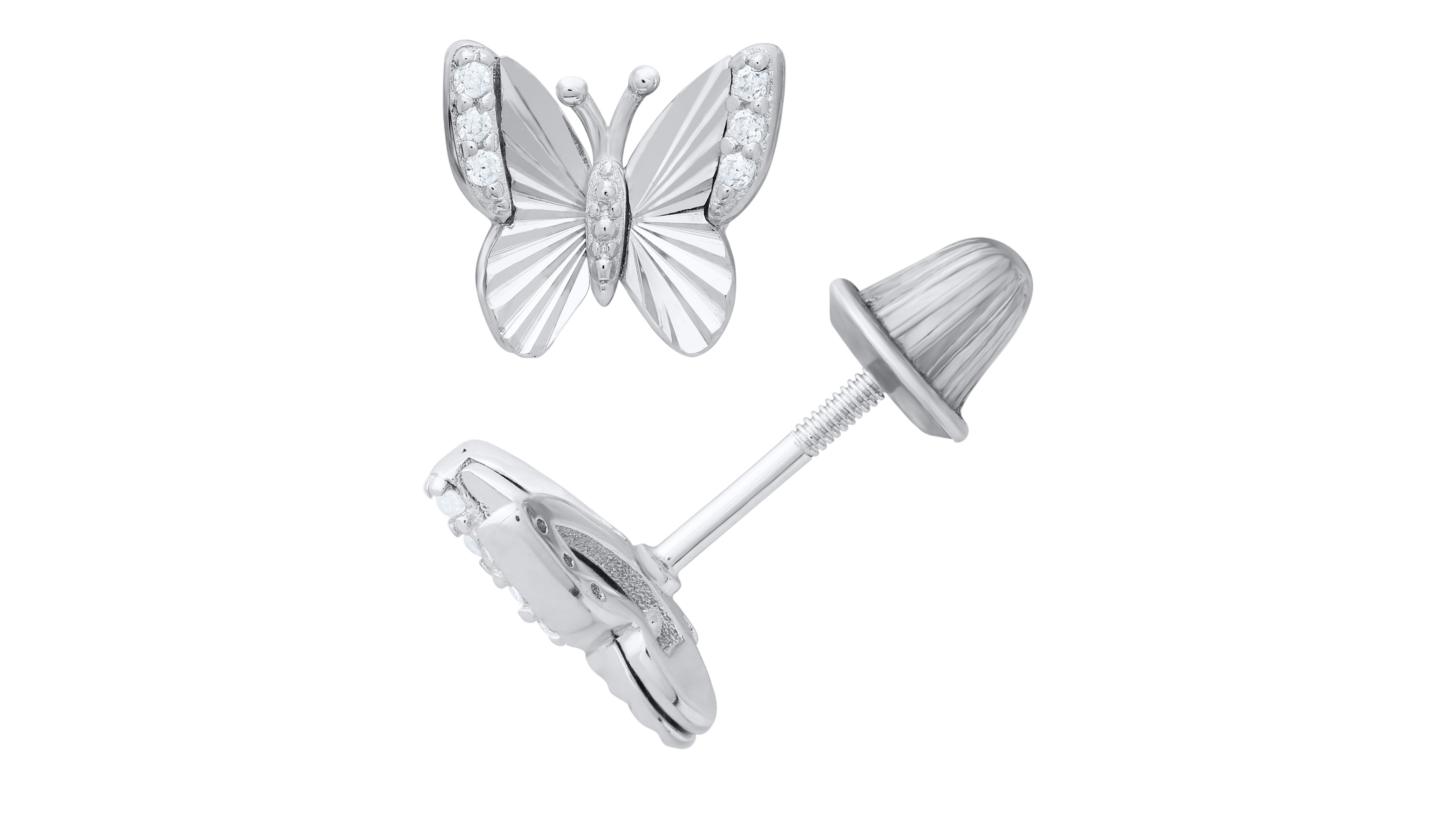 Macy's Kids' Butterfly Earrings in Sterling Silver