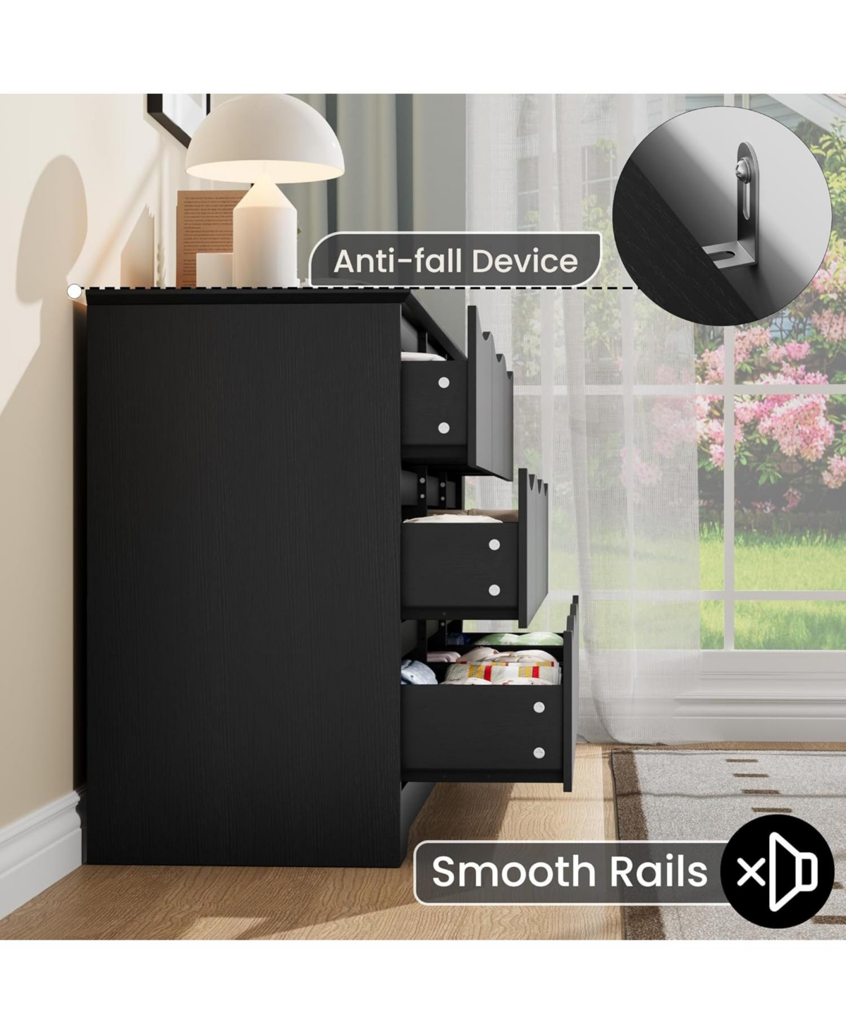 gaomon 9 Drawer Tall Wood Dresser