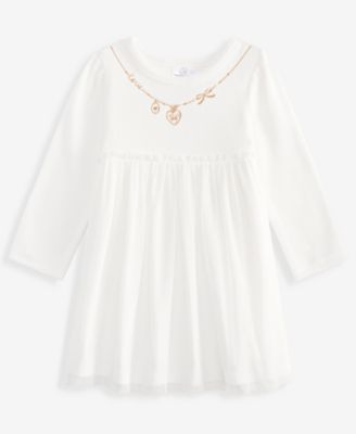 Toddler Girls' Velour Necklace Dress