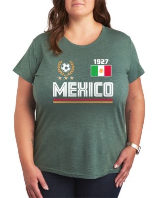 Plus Size Mexico Soccer Jersey Graphic T-Shirt