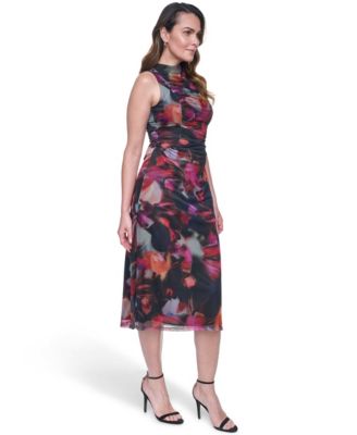 vince camuto mesh dress Vince Camuto Women's Geo Mesh Printed Midi Dress