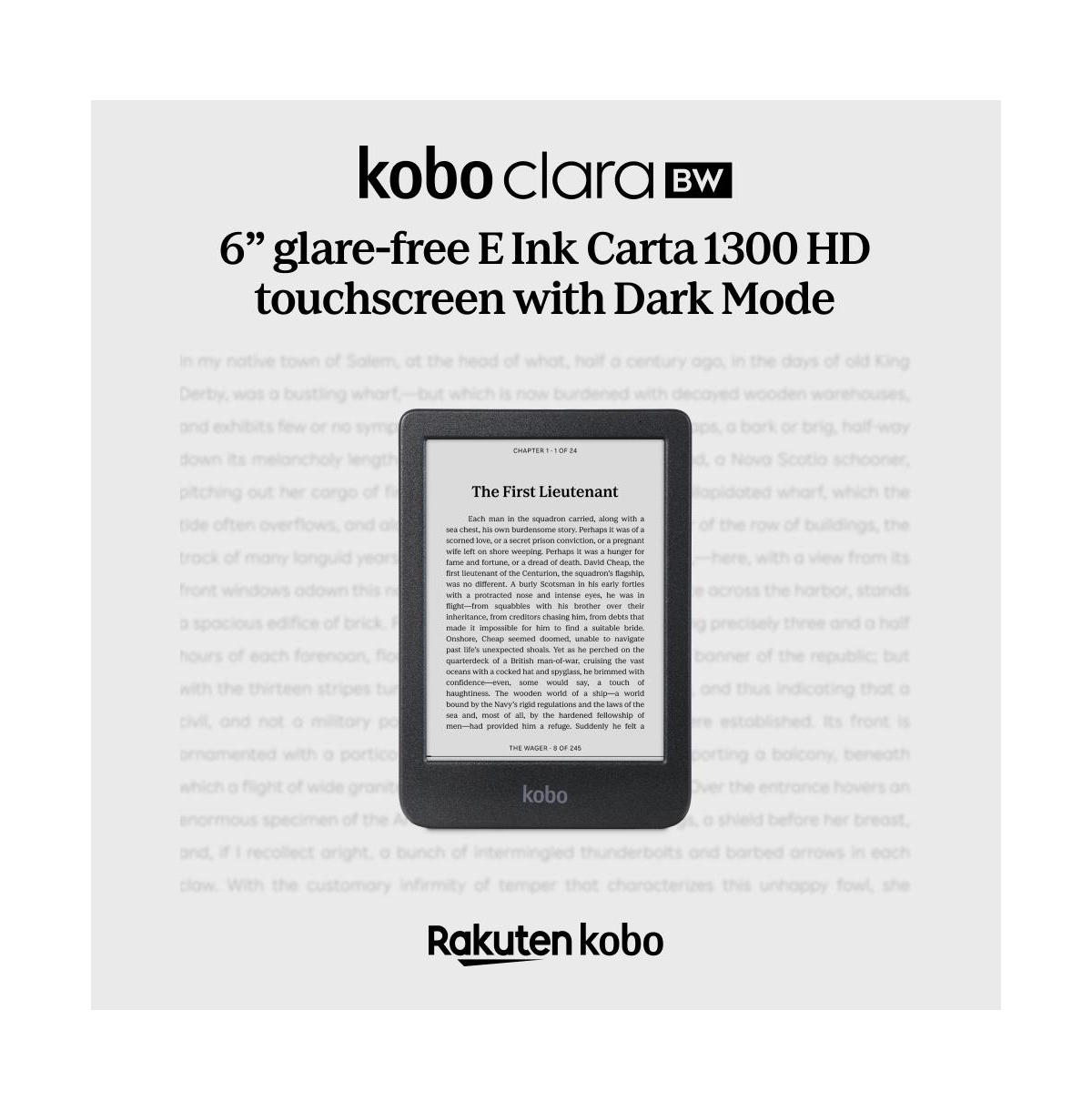 Kobo Clara Bw eReader with Misty SleepCover Case Bundle