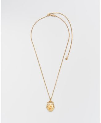 G Initial Gerbera Spinner Chain Necklace