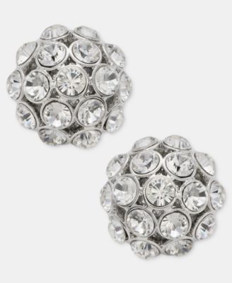 Pav&eacute; Cluster Stud Earrings