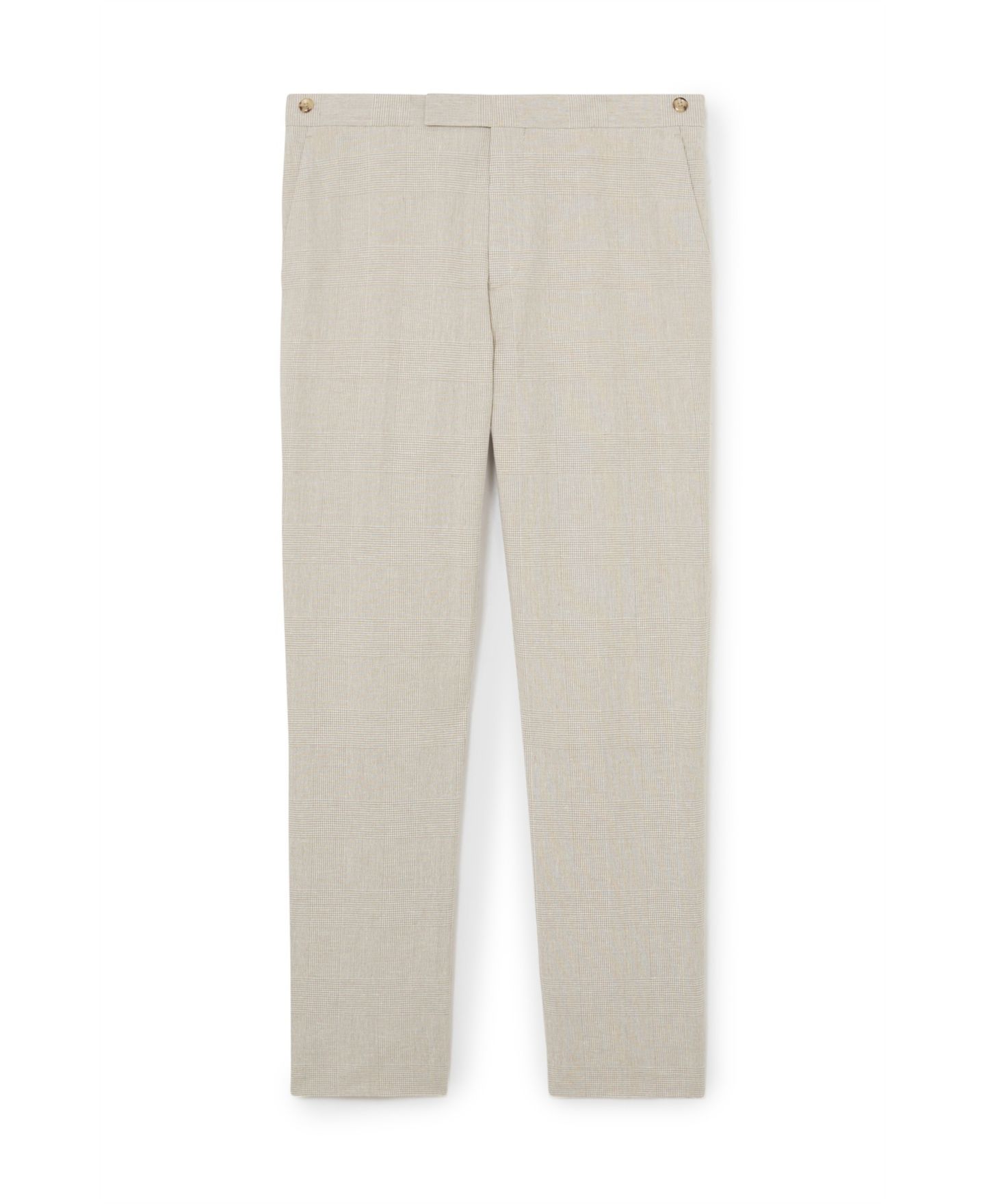 Мужские брюки REISS Cheltenham Check Pant, цвет: Овсяный коричневый — фото 4