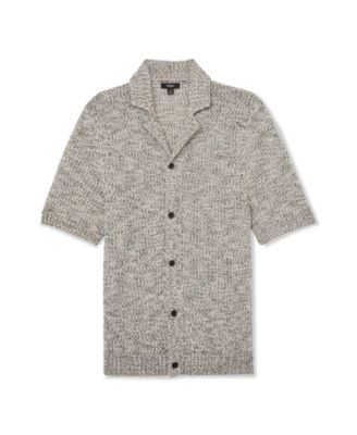 Men's Addis Button Through Speckled Cuban Shirt