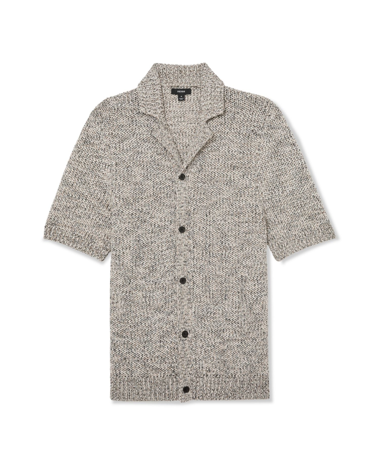 Men's Addis Button Through Speckled Cuban Shirt
