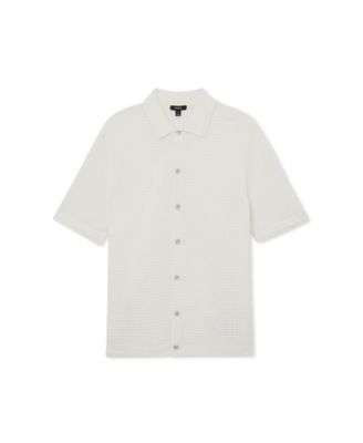 Men's Clifton Button Through Textured Shirt