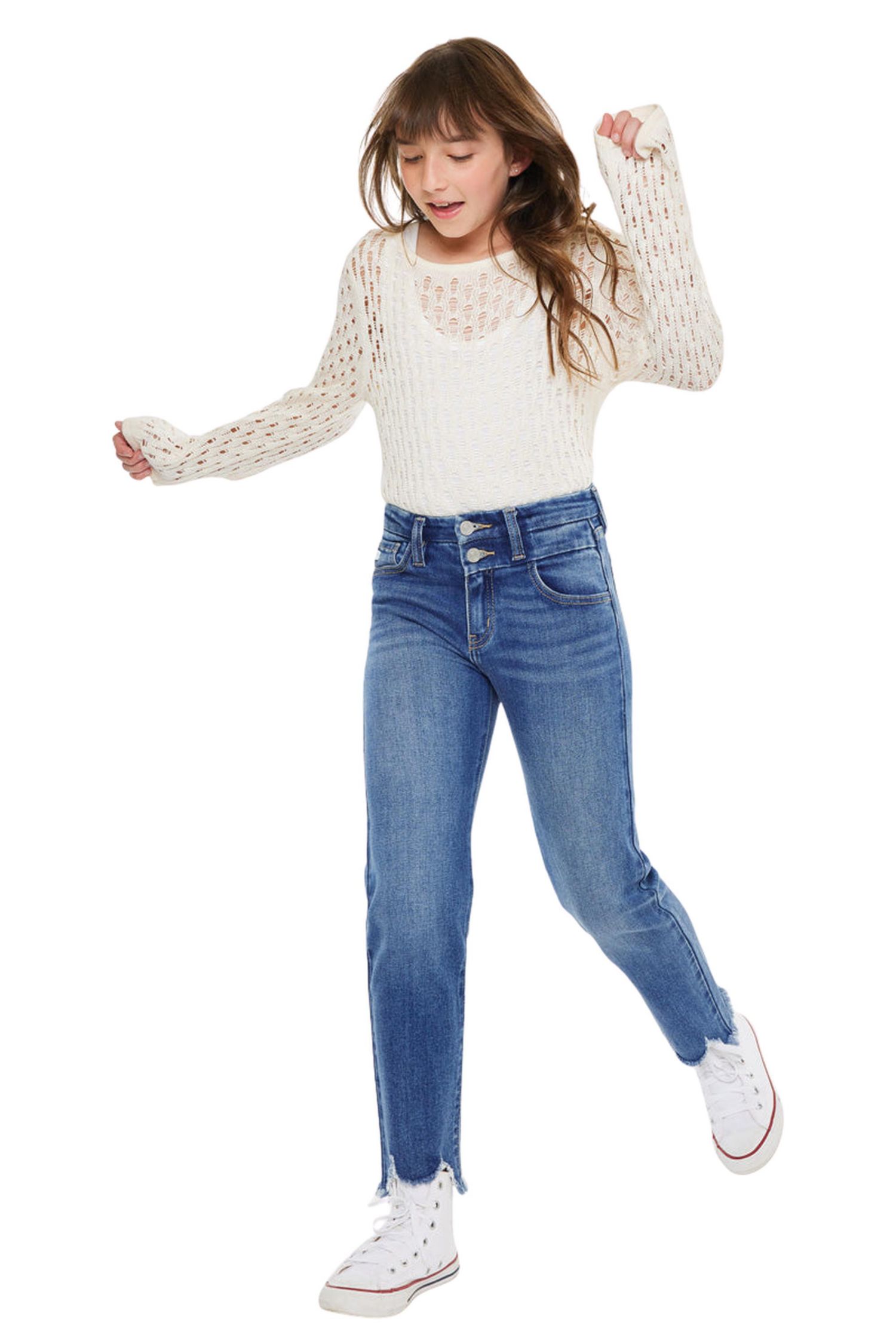 Big Girls Girsl High Rise Slim Straight Jeans
