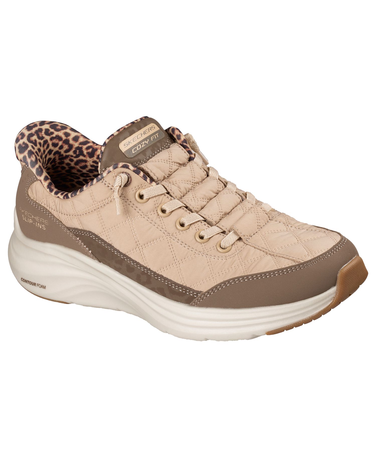 Slip-Ins Women's Contour Foam - Cozy Fit - Leopard Dream Lifestyle Sneakers from Finish Line