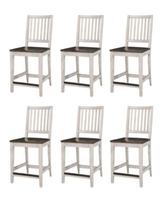 Dawnwood 6-Piece Wood Counter Side Chair Set