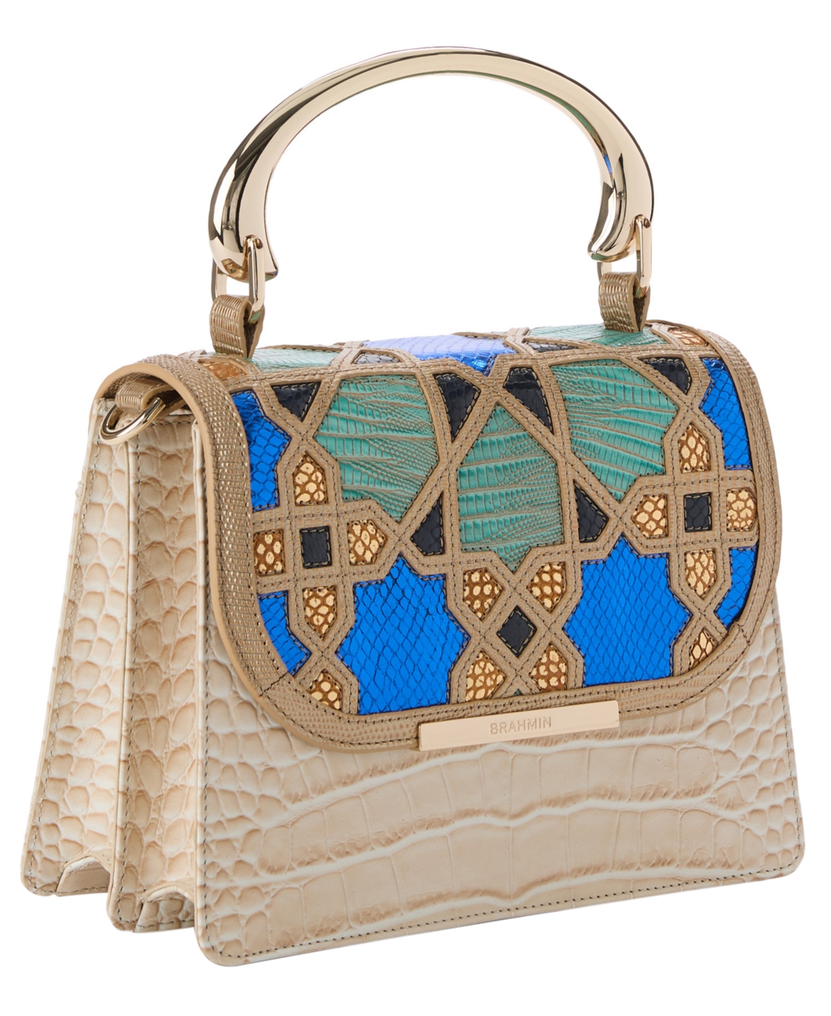 Brahmin Hallie Mosaic Small Satchel Handbag