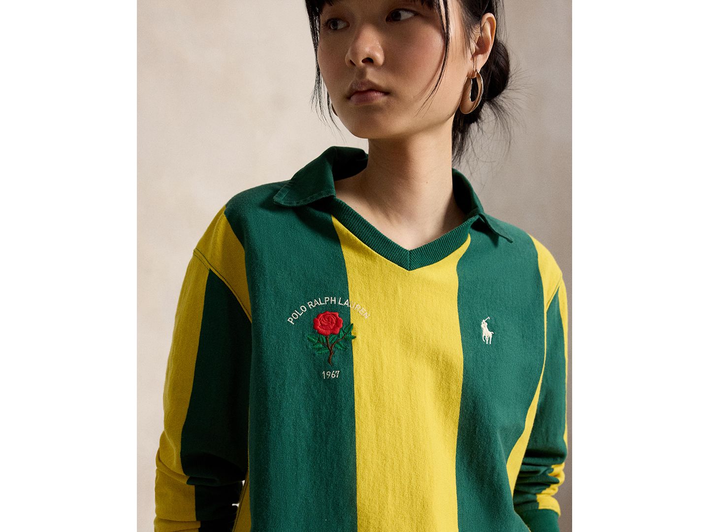 Женские толстовки Polo Ralph Lauren Vintage Long-Sleeve Sweatshirt, цвет: Зелёный / Жёлтый — фото 3