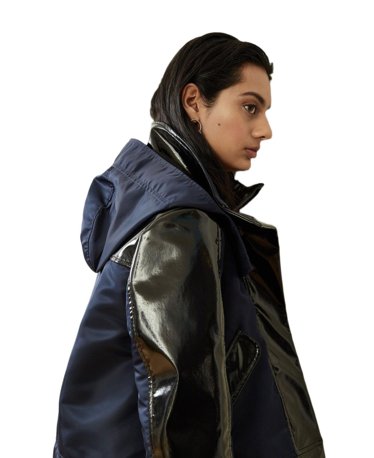 Women's Water-Resistant Cropped Raincoat
