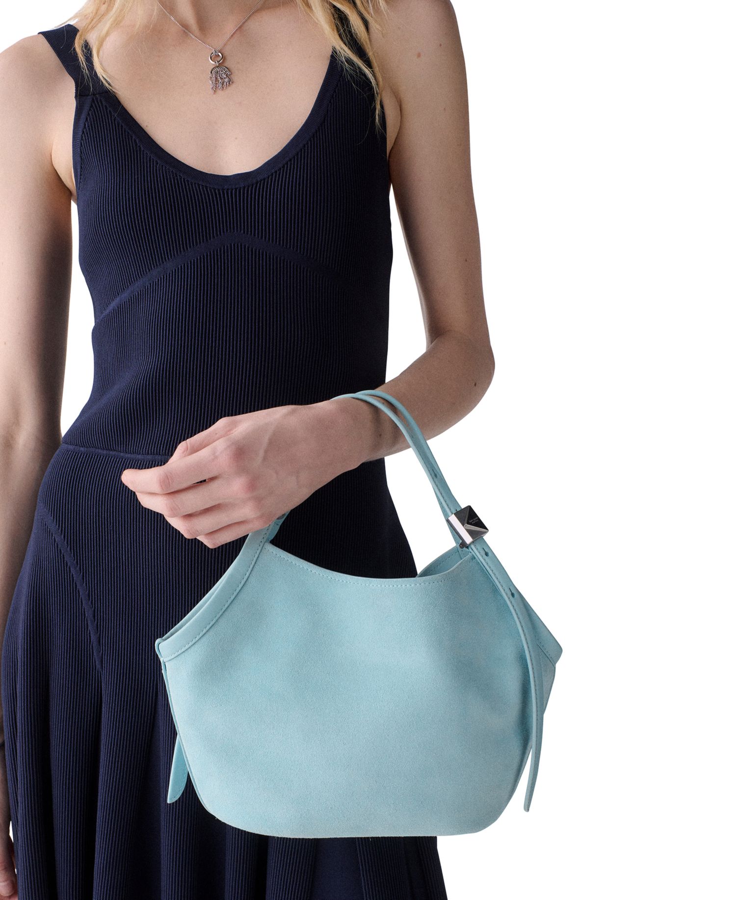 Deco Tulip Medium Suede Tote Bag