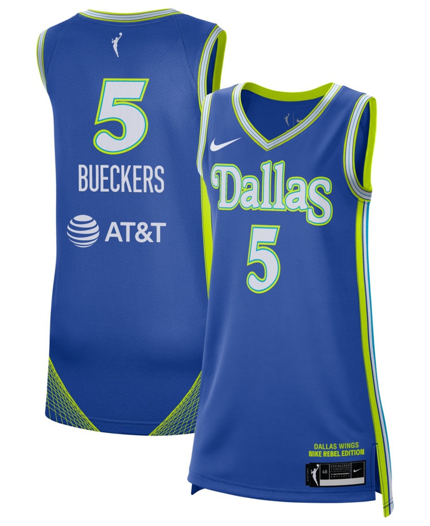 Men's and Women's Paige Bueckers Royal Dallas Wings Victory Jersey - Rebel Edition