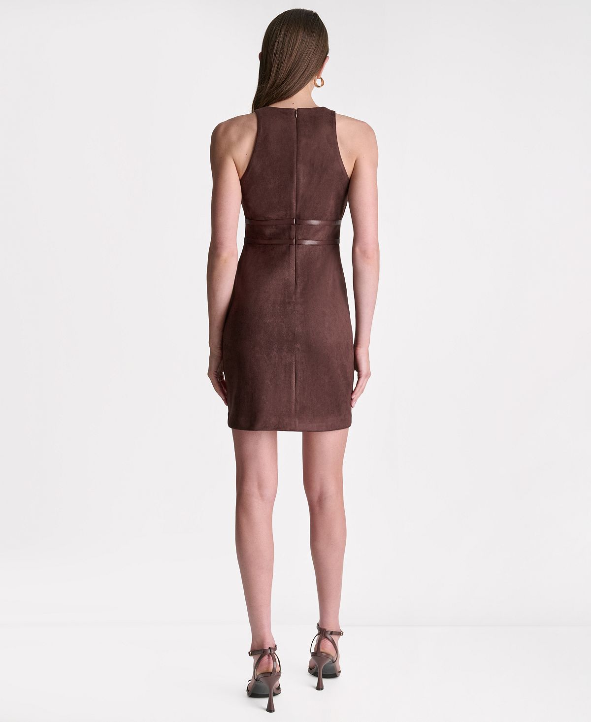 BCBG Women's Halter Suede Dress view 3 — MAYCSS fashion products