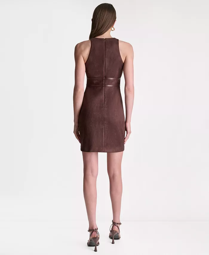 Women's Halter Suede Dress - thumbnail 3