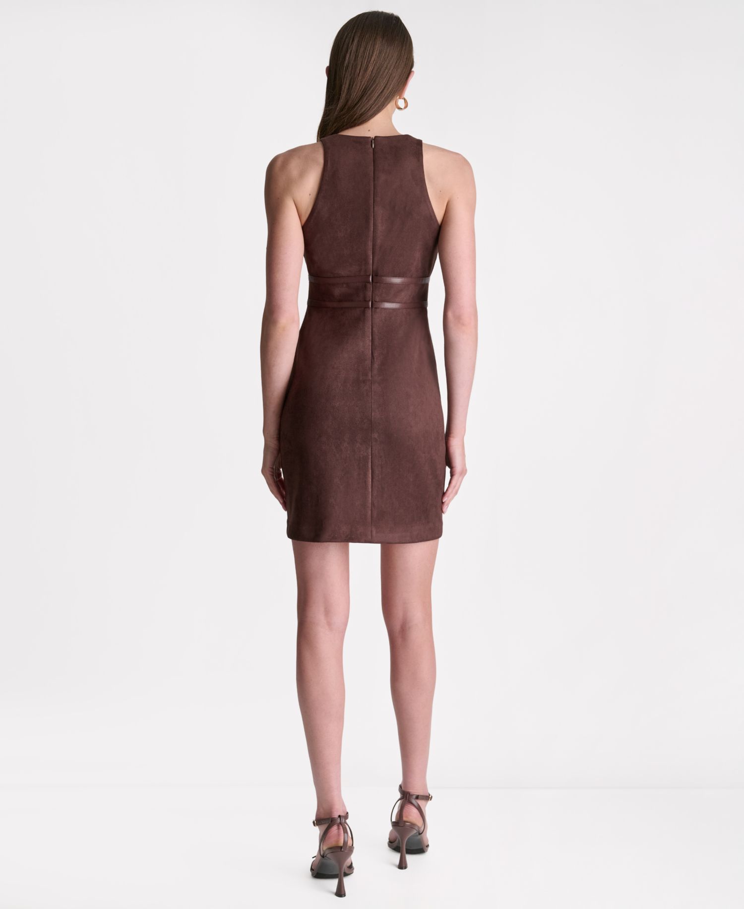 Women's Halter Suede Dress