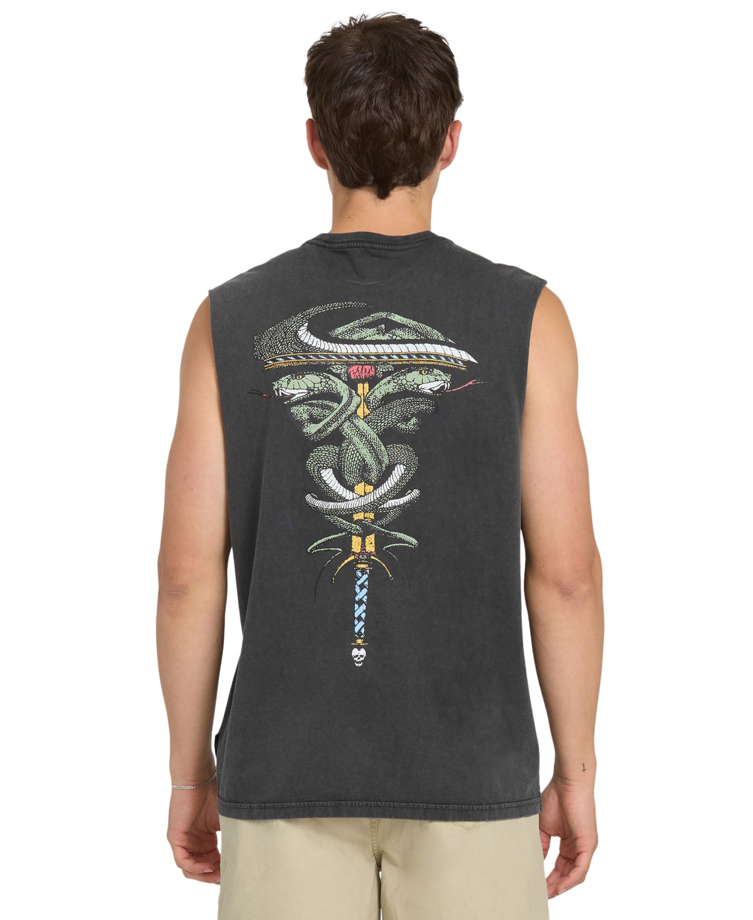 Men's Acid-Wash Sleeveless Tank Top