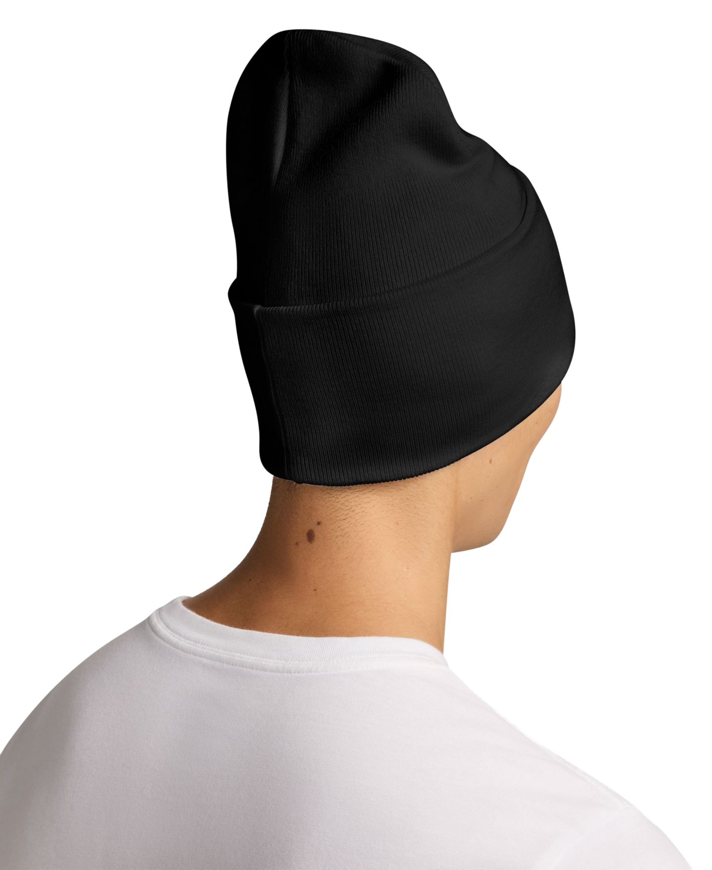Шапка Nike Unisex Peak Tall-Cuff Satin, цвет: Чёрный / Белый — фото 4