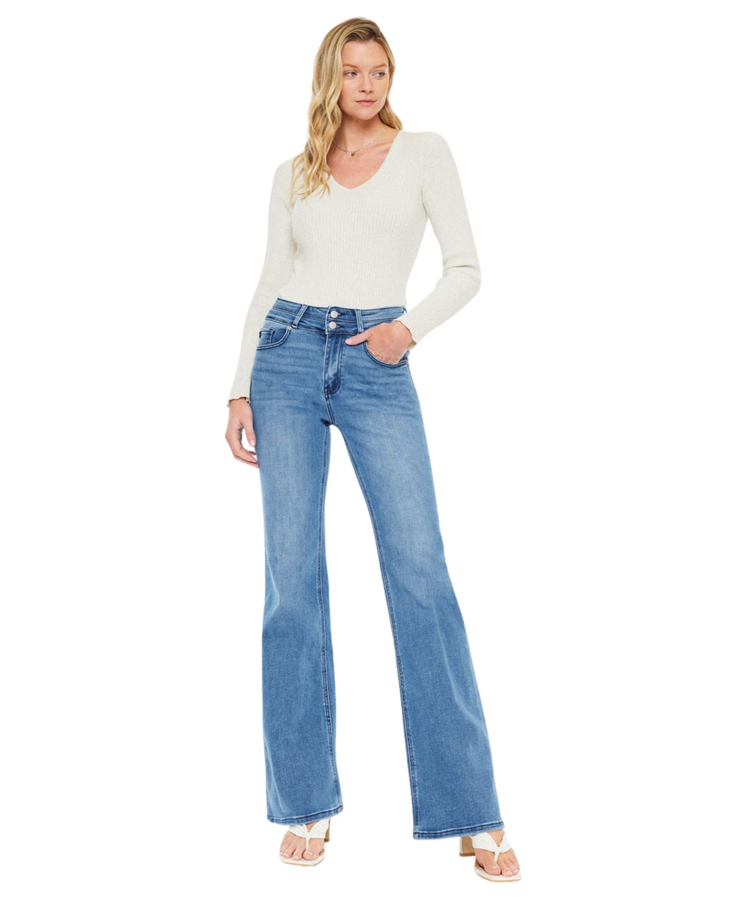 Women's Onyx Ultra High Rise Wide Flare Jeans