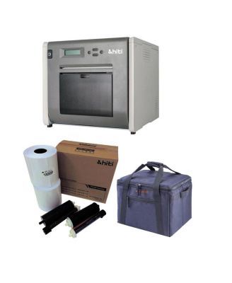 P525L Compact Dye Sub Photo Printer - With HiTi 5x7" Ribbon and Paper Case 2 Rolls, Slinger Padded Printer Carrying Case