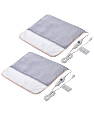 2 Packs Electric Heated Foot Warmer Unisex Winter Foot Heating Pad Auto Shut Off
