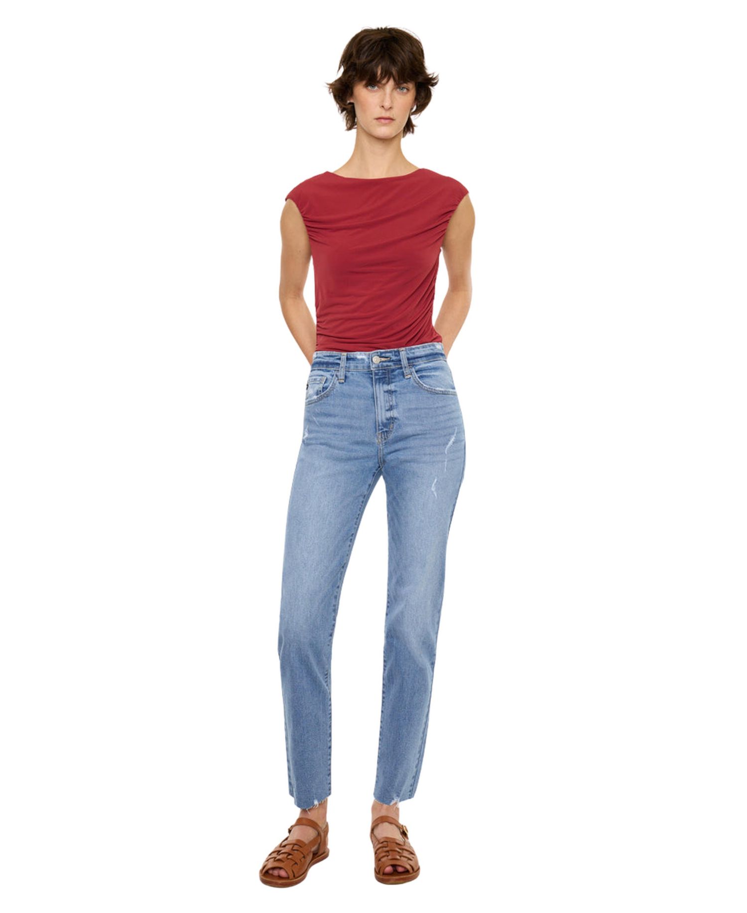 Women's Ariana High Rise Straight Jeans