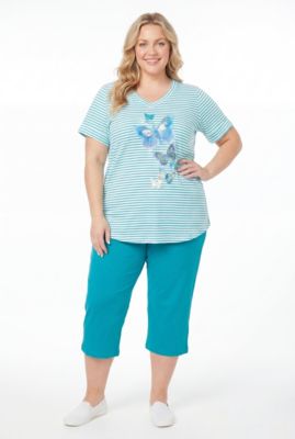 Women's Within Two-Piece V-Neck Tunic and Capri Set
