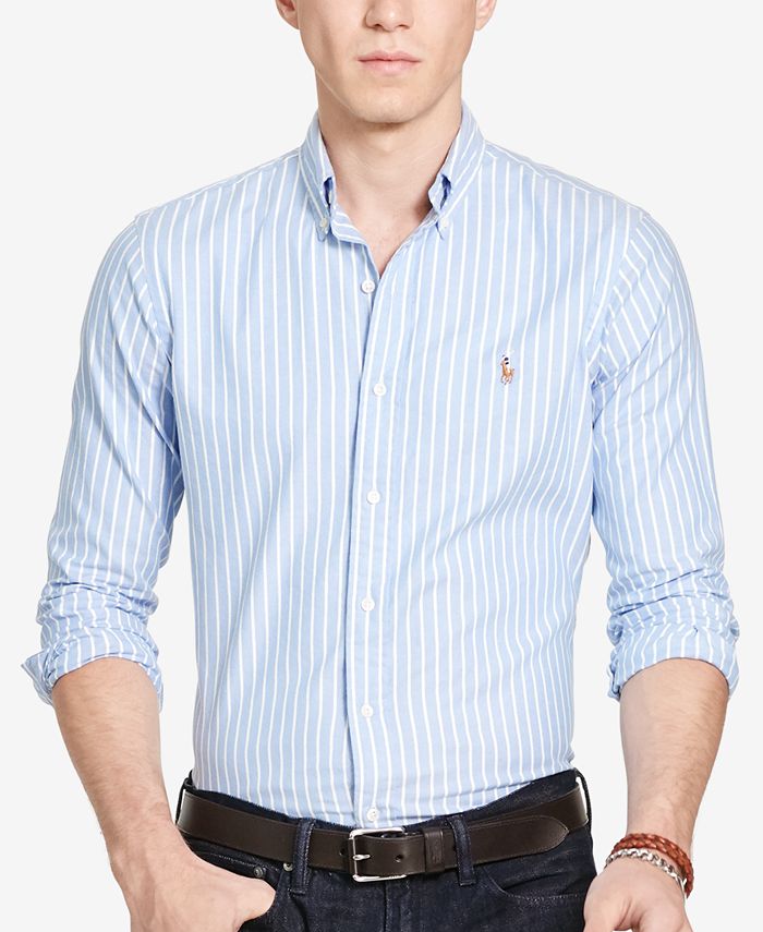 Polo Ralph Lauren Men's Long-Sleeve Oxford Shirt - Macy's