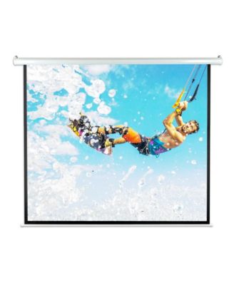84 inch Motorized Projector Screen, Electronic Automatic Projection Display, Includes Remote Control