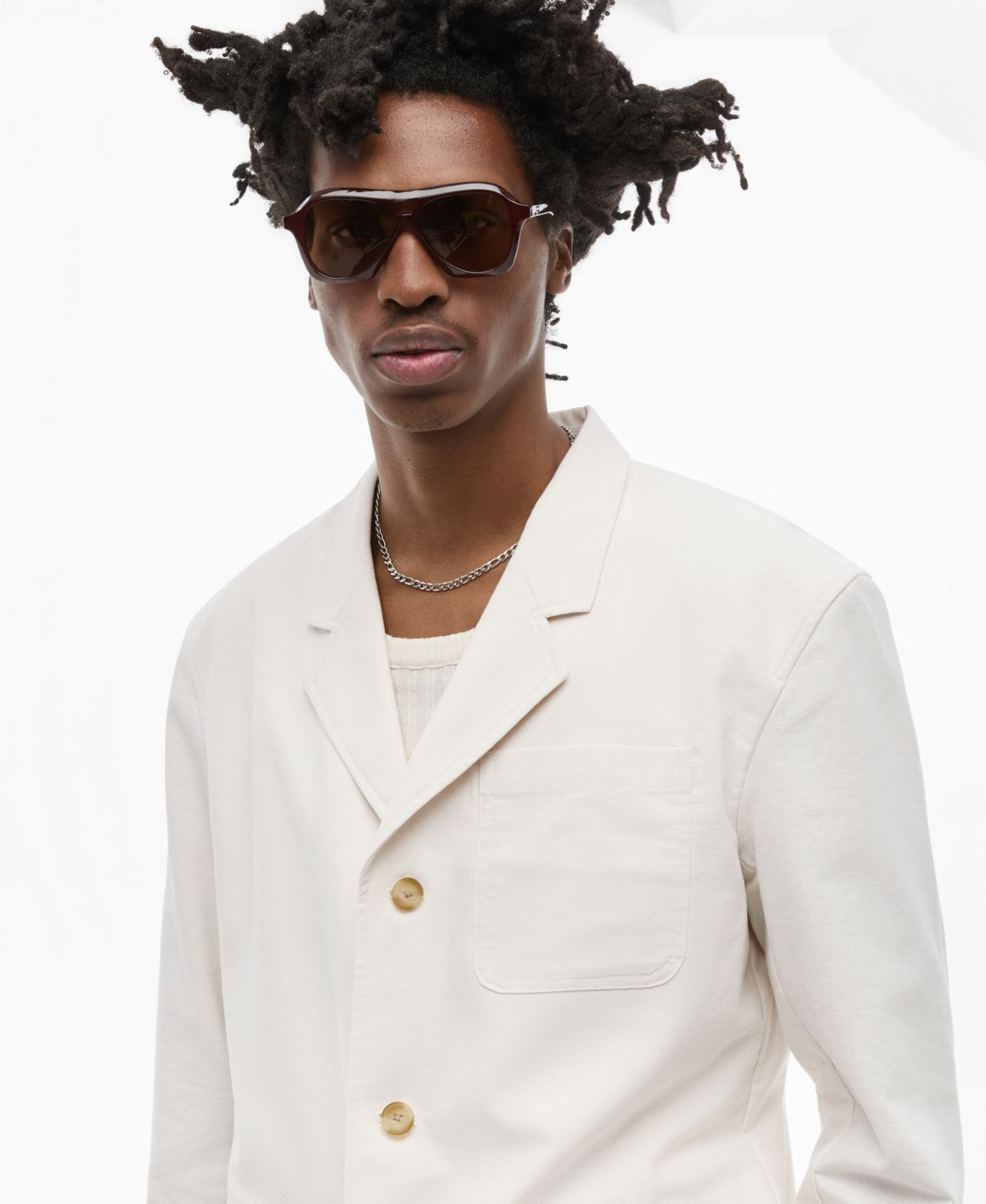 Мужской пиджак Mode of One Oxford Linen-Blend Blazer, цвет: Состаренный кремовый — фото 2