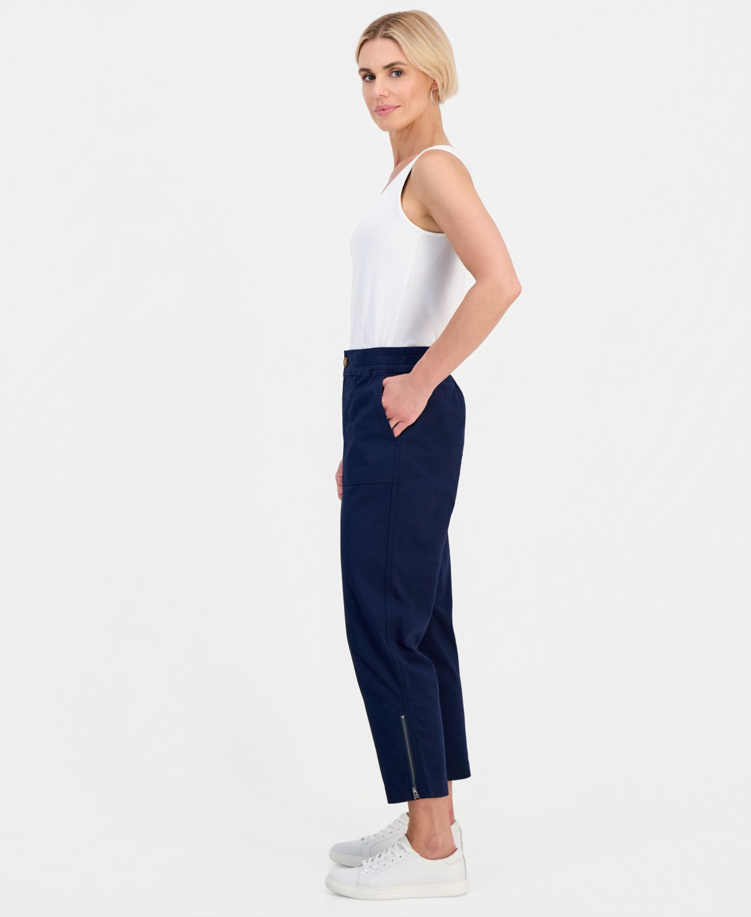 Petite High-Rise Crop Pants