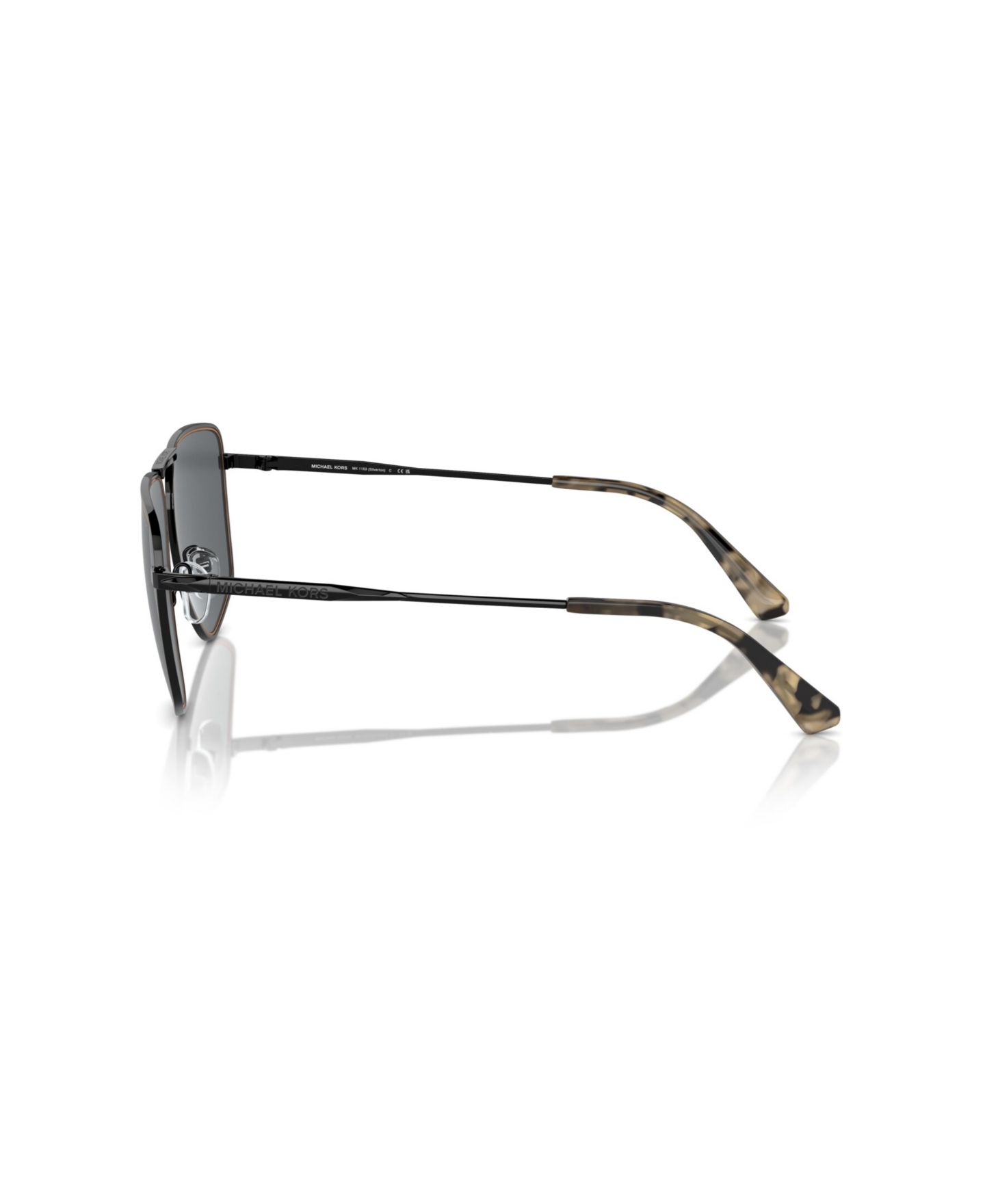 Мужские солнцезащитные очки Michael Kors Pilot Sunglasses, Silverton MK1153, цвет: Блестящий чёрный — фото 3