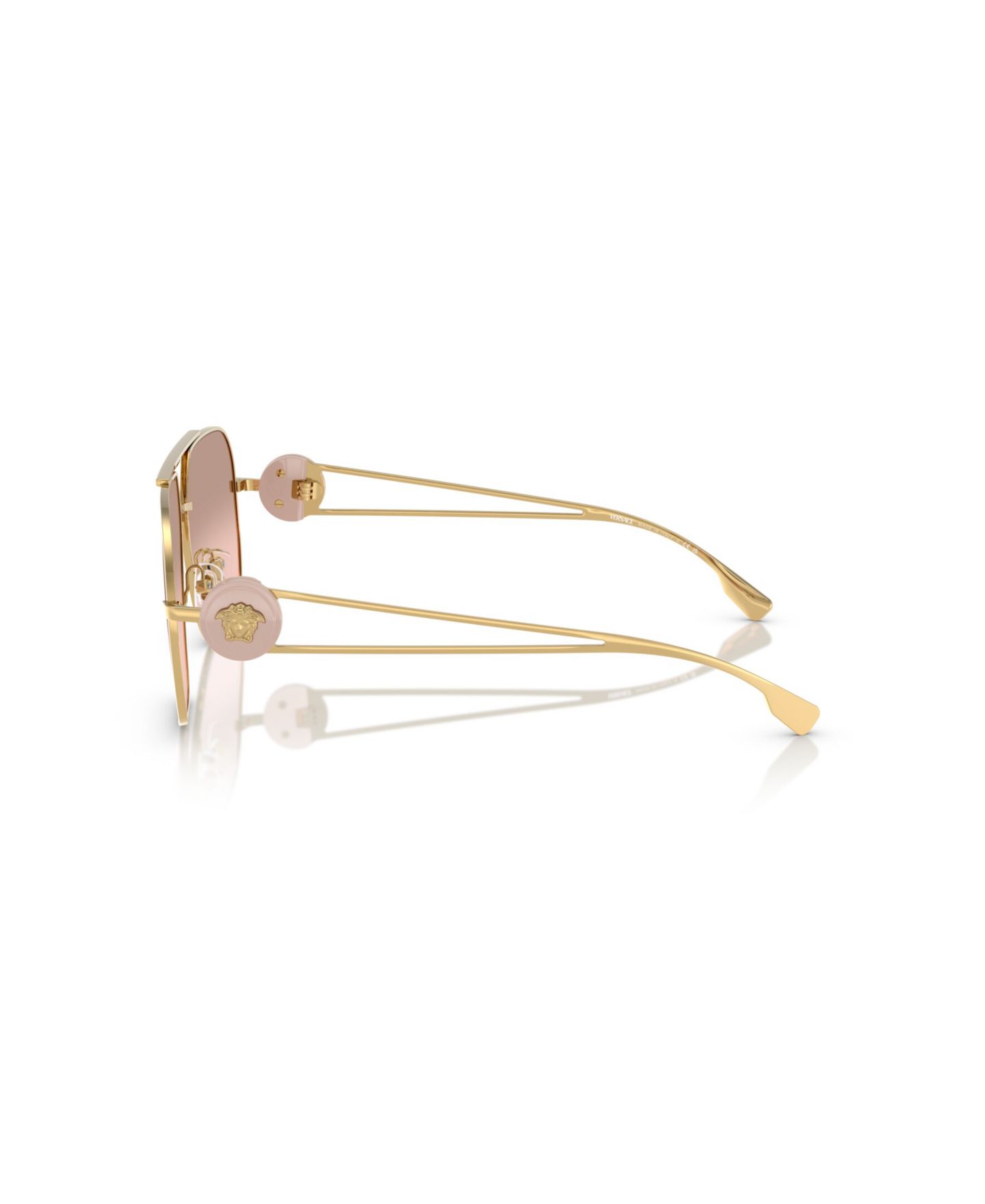 Мужские солнцезащитные очки Versace Geometric Sunglasses, VE2269, цвет: Золотой — фото 3