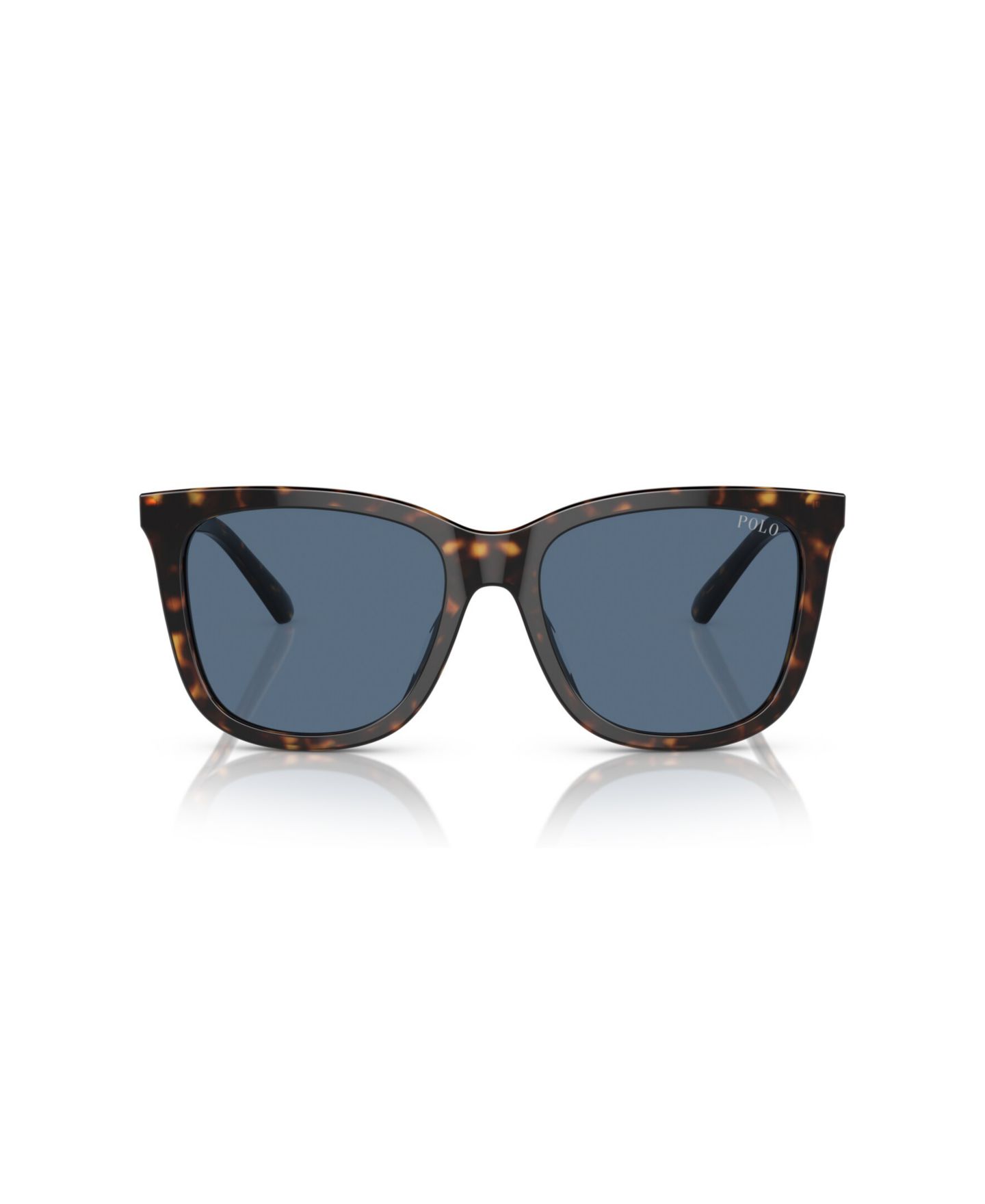 Женские солнцезащитные очки Polo Ralph Lauren Square Sunglasses, PH4201U, цвет: Блестящий тёмный гавана — фото 2