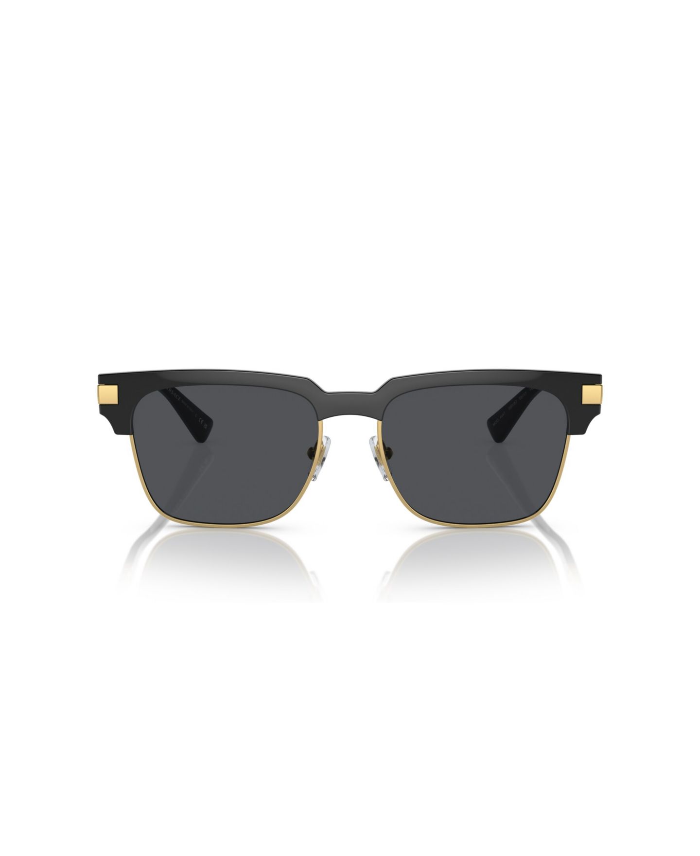 Мужские солнцезащитные очки Versace Rectangle Sunglasses, VE4447, цвет: Чёрный — фото 2