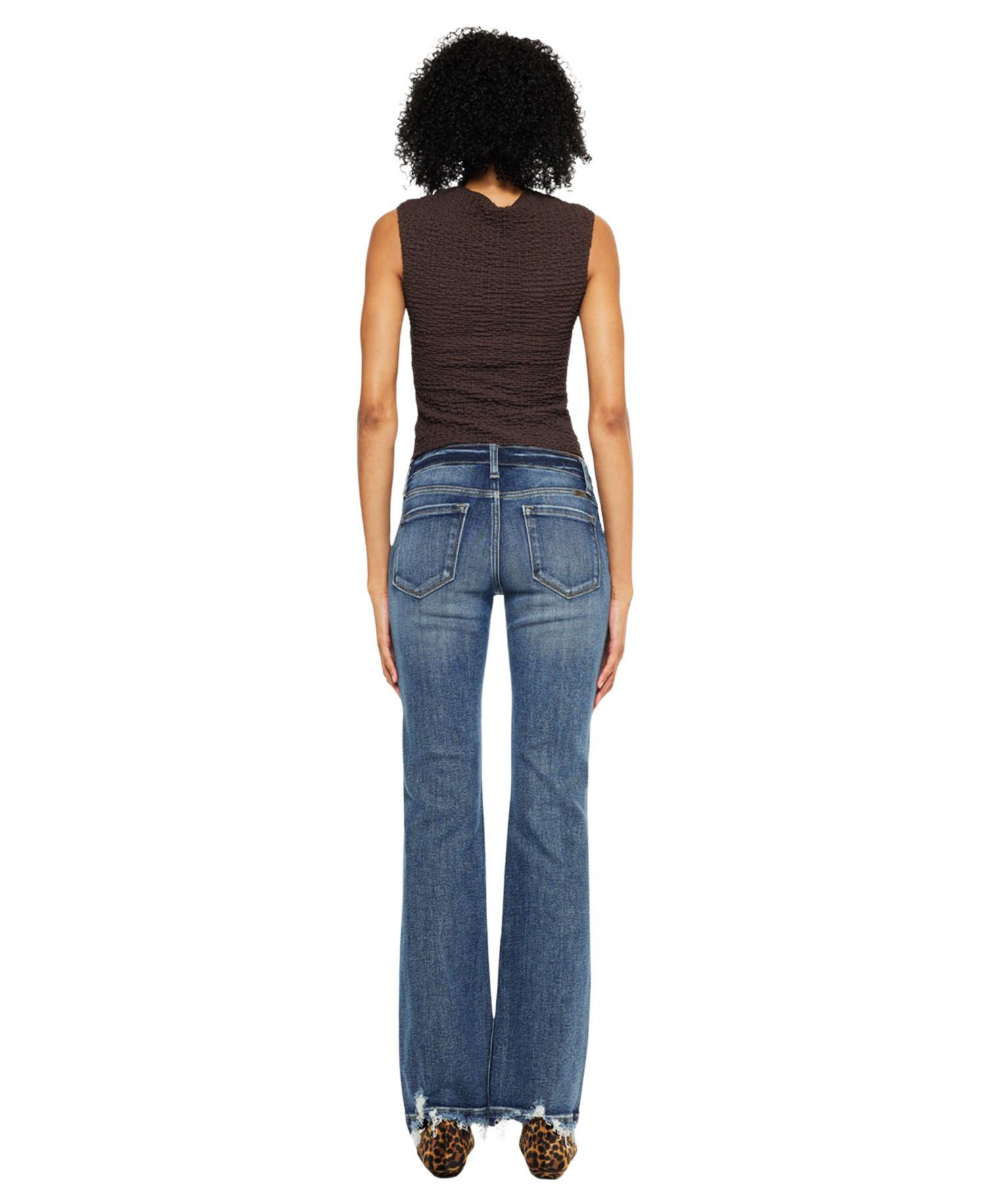 Women's USA Juniors' Delcie Mid-Rise Bootcut Jeans