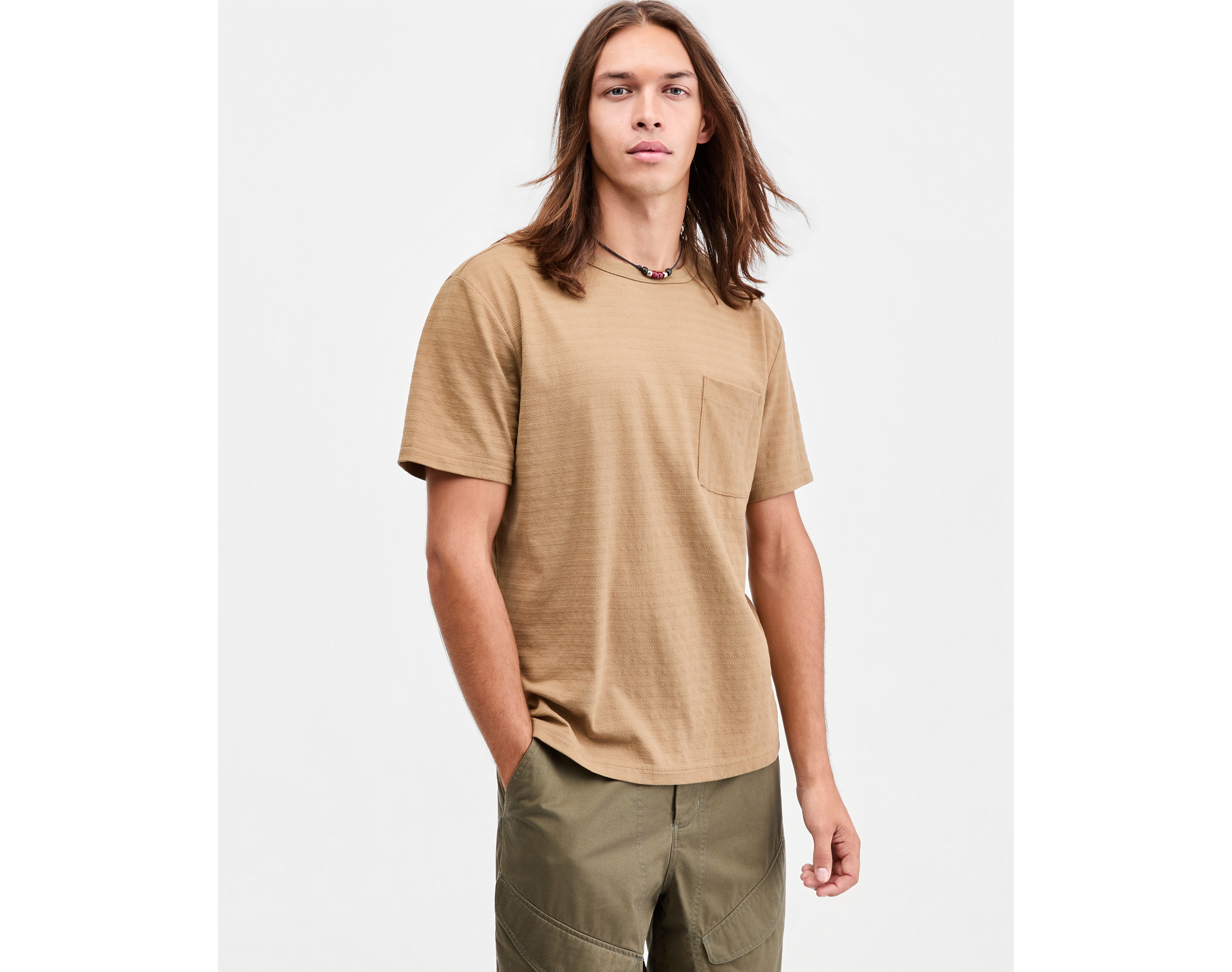 Sun + Stone Men's Tonal Stripe Jacquard T-Shirt, Macy's Exclusive
