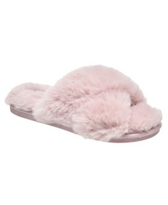 Women's X-Band Faux Fur Slippers