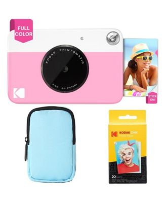 Printomatic Instant Print Camera Bundle with Soft Case and 20-Pack Zink Photo Paper