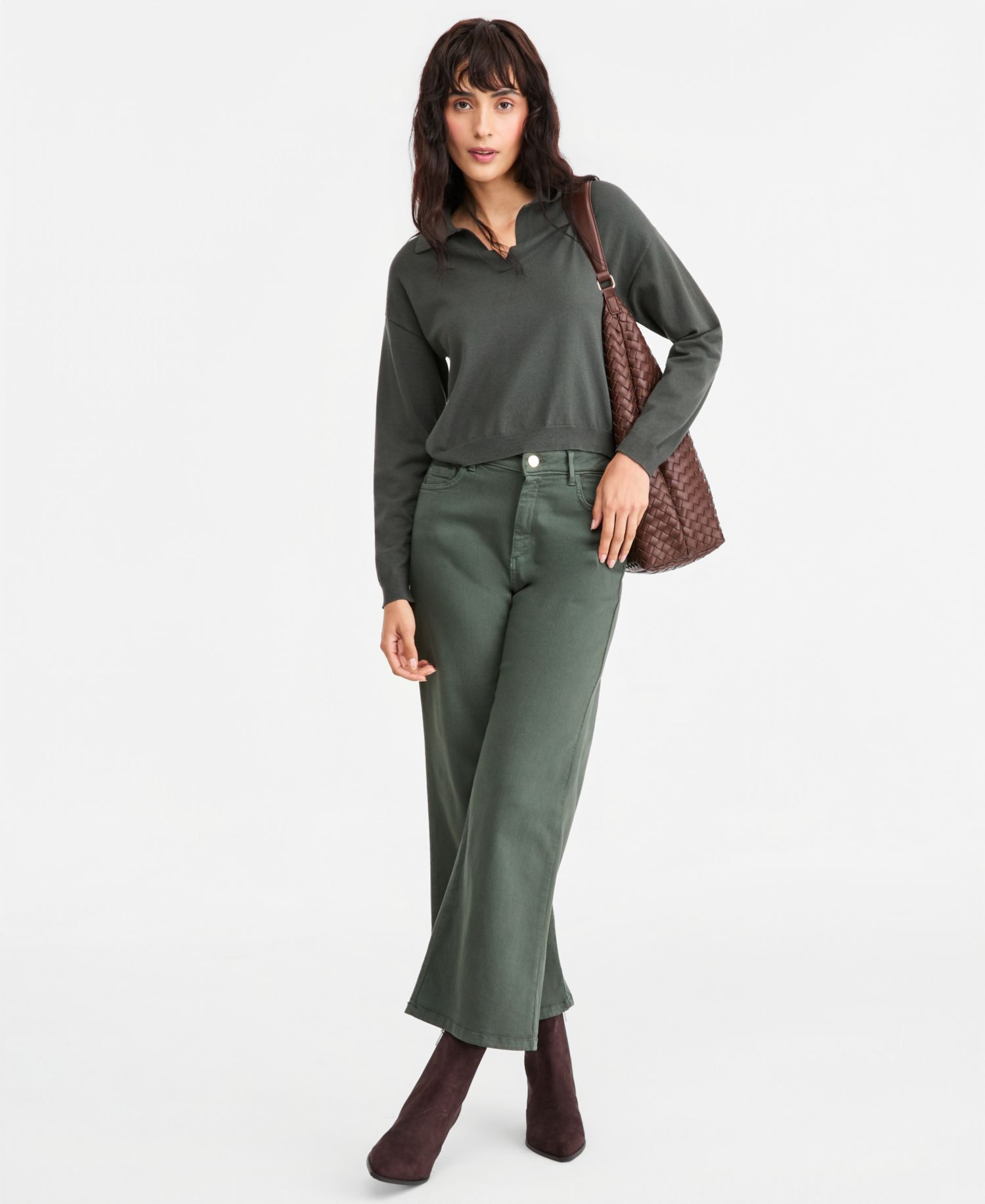 Women's Emmottanta Cropped Polo Sweater