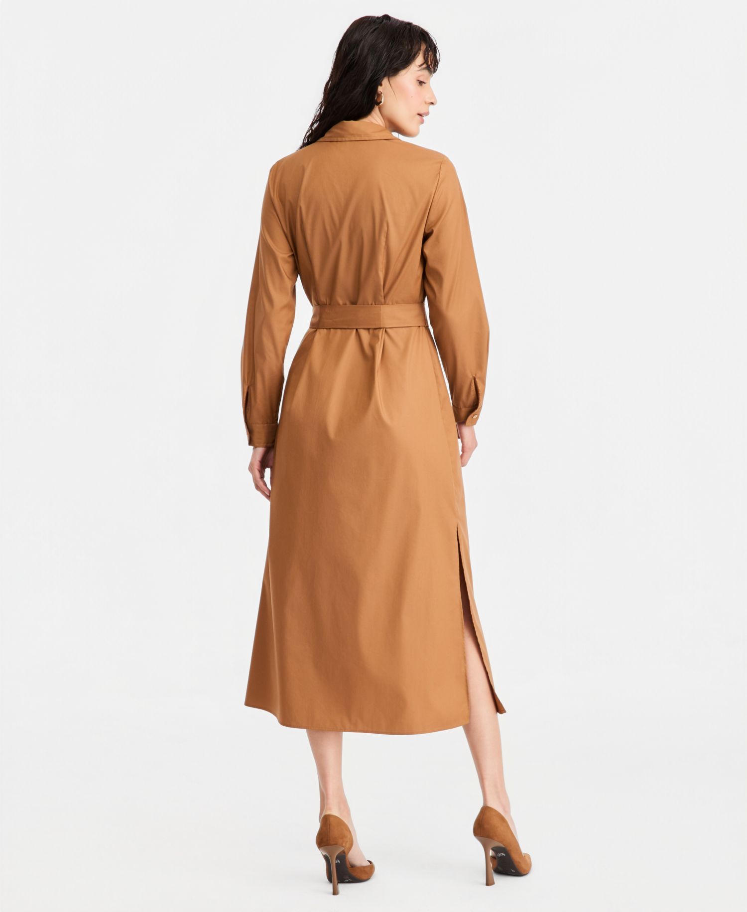 Women's Emmdischi Long-Sleeve Midi Collared Dress