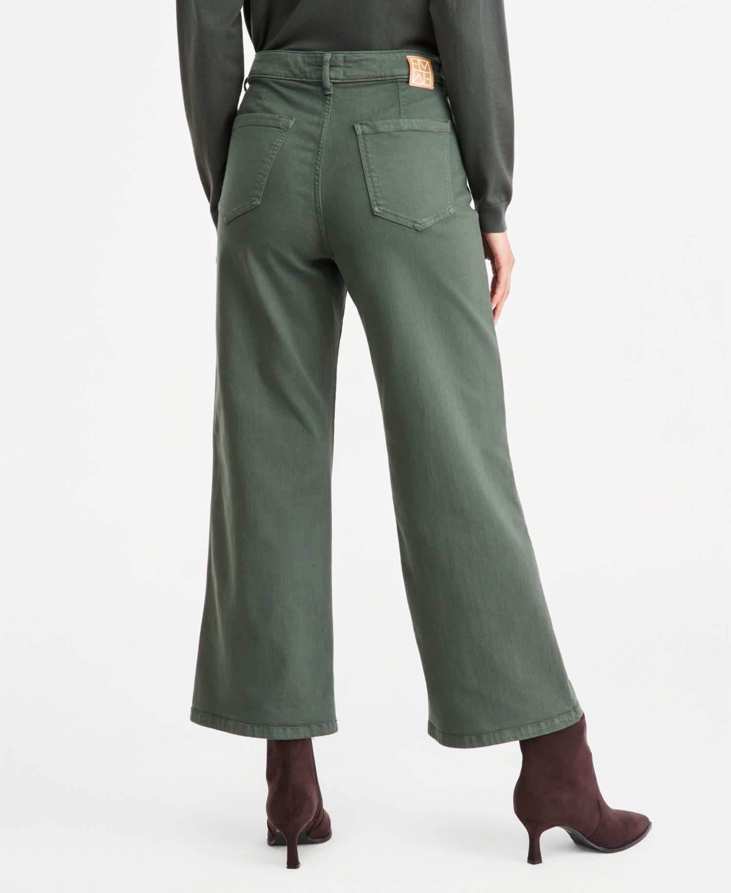 Women's Fuxia High-Waist Wide-Leg Stretch Pants