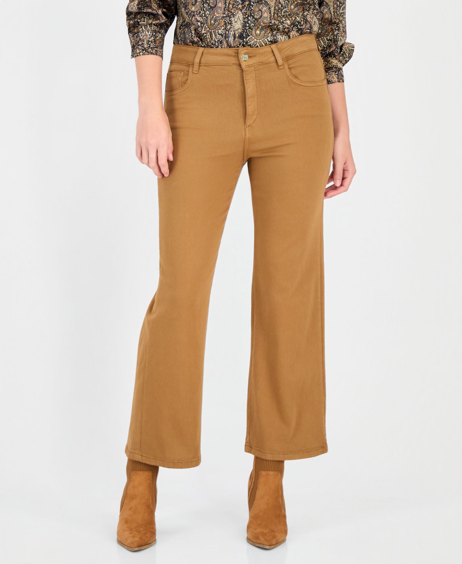 Women's EMMFUXIA Wide-Leg High-Waisted Stretch Trousers