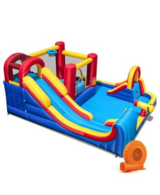 Inflatable Water Slide Bounce House 7-in-1 with 680W Blower