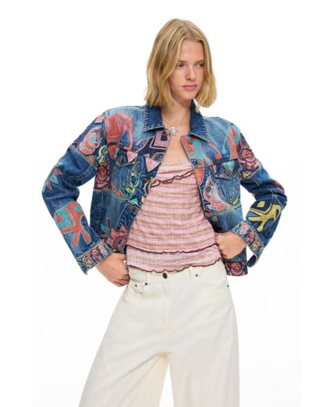 Женские куртки Desigual Women's Printed Jacket 100% Cotton