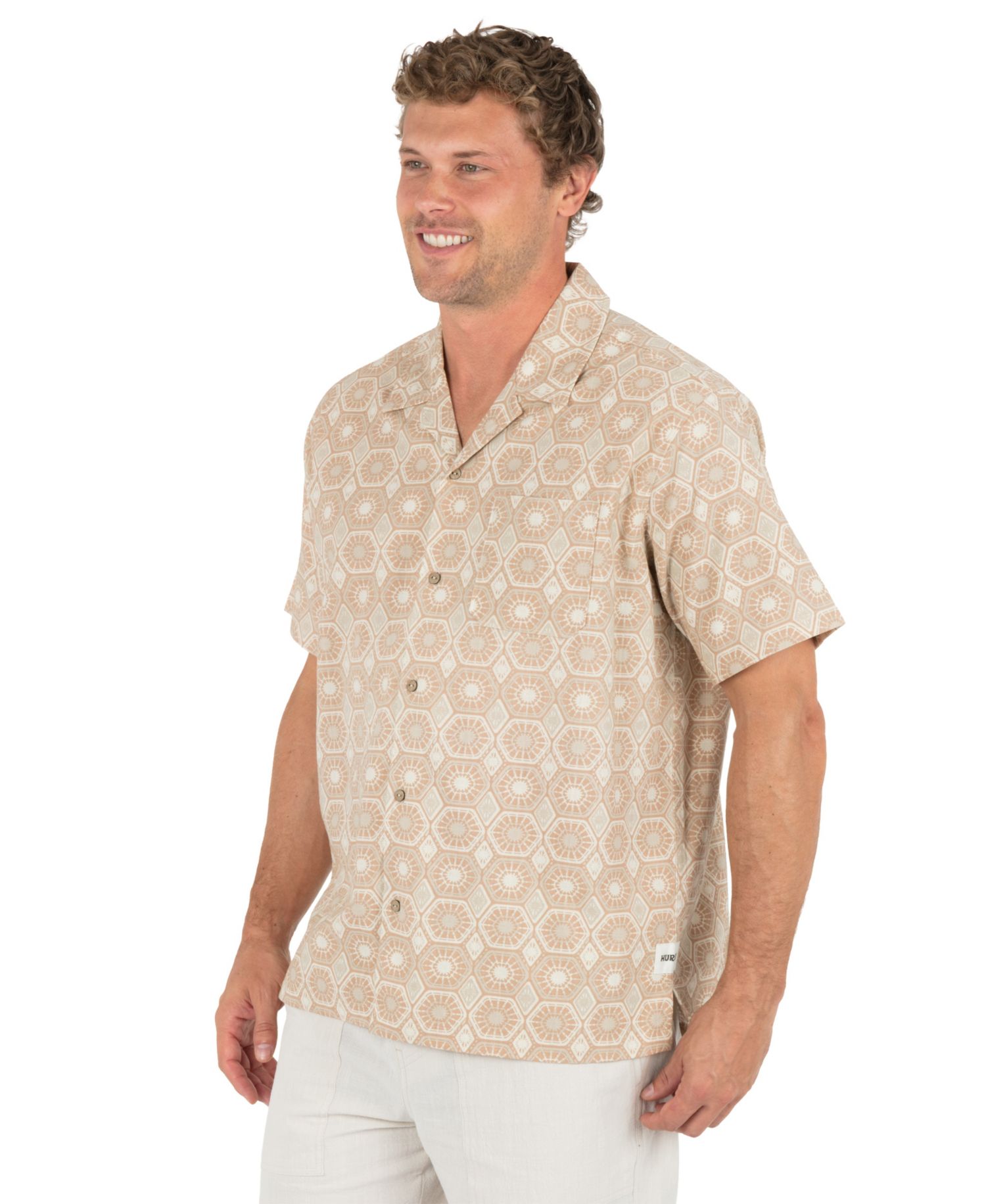 Men's Camp Collar Short-Sleeve Shirt
